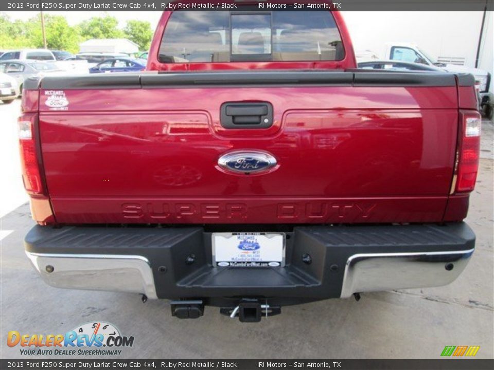 2013 Ford F250 Super Duty Lariat Crew Cab 4x4 Ruby Red Metallic / Black Photo #5