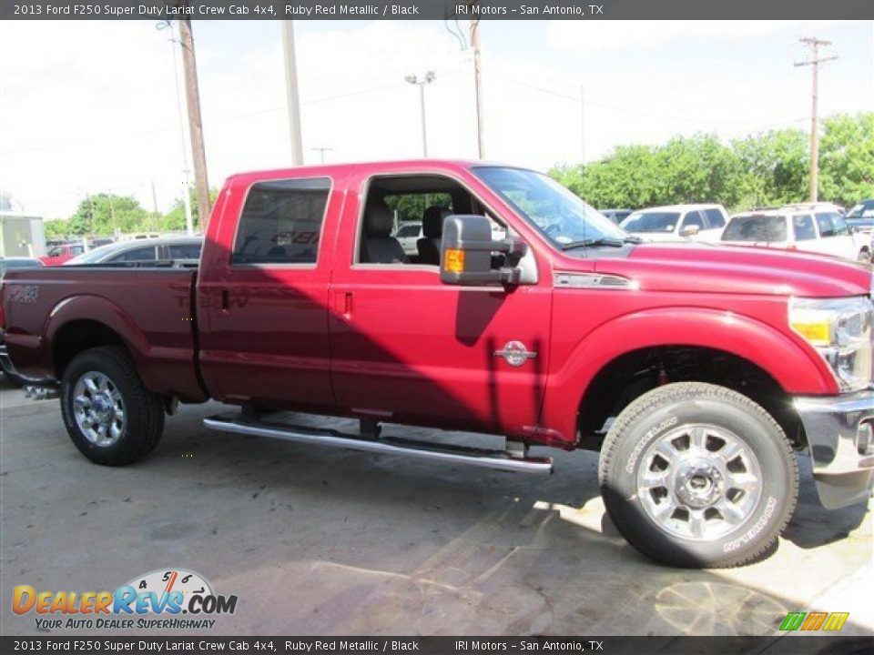 2013 Ford F250 Super Duty Lariat Crew Cab 4x4 Ruby Red Metallic / Black Photo #6