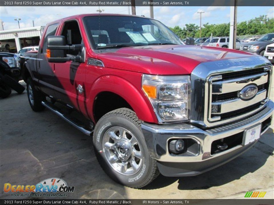 2013 Ford F250 Super Duty Lariat Crew Cab 4x4 Ruby Red Metallic / Black Photo #7