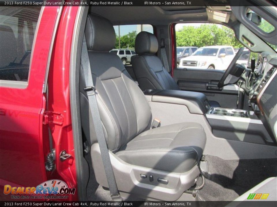 2013 Ford F250 Super Duty Lariat Crew Cab 4x4 Ruby Red Metallic / Black Photo #11