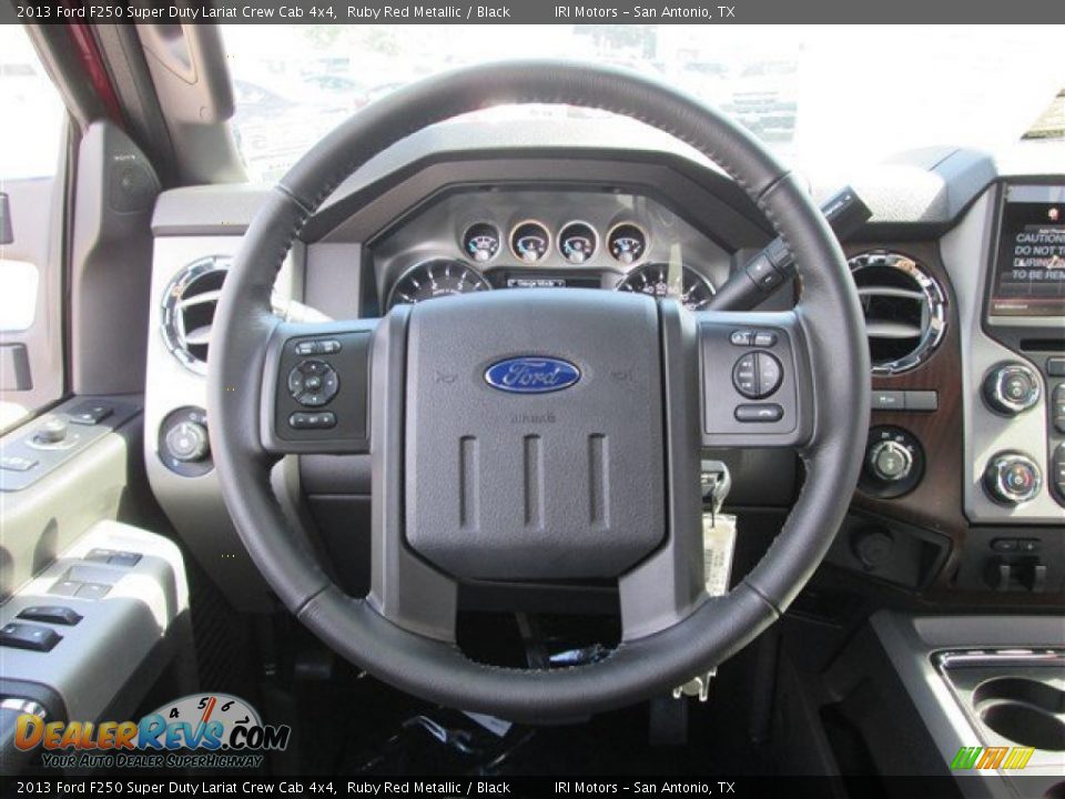 2013 Ford F250 Super Duty Lariat Crew Cab 4x4 Ruby Red Metallic / Black Photo #17