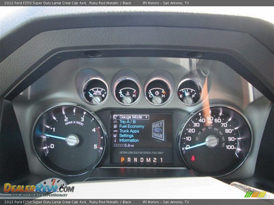 2013 Ford F250 Super Duty Lariat Crew Cab 4x4 Ruby Red Metallic / Black Photo #22