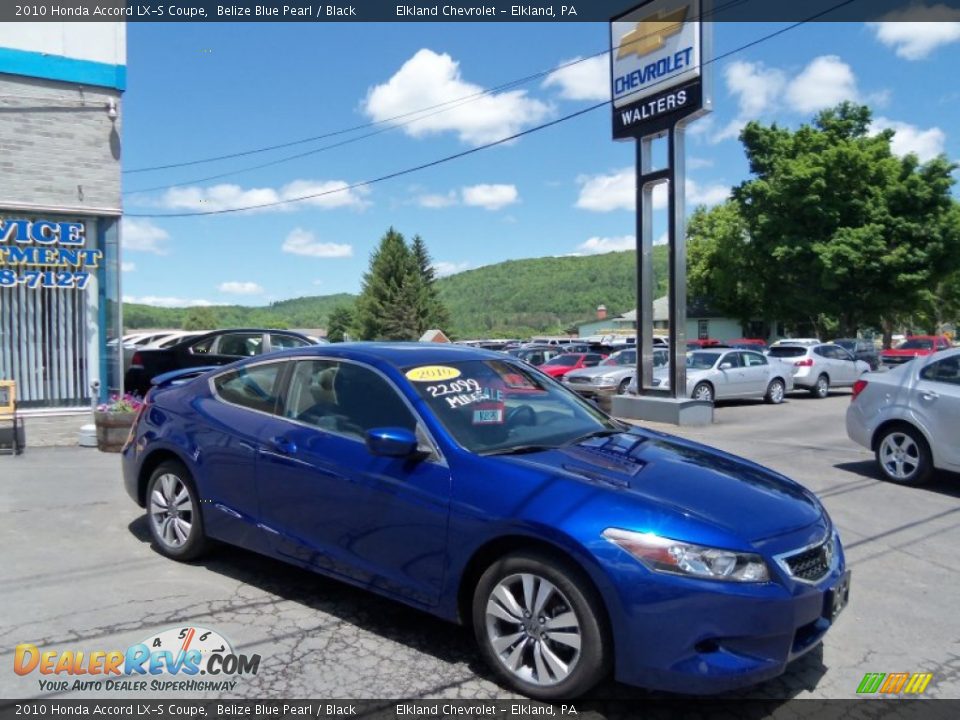 2010 Honda Accord LX-S Coupe Belize Blue Pearl / Black Photo #3