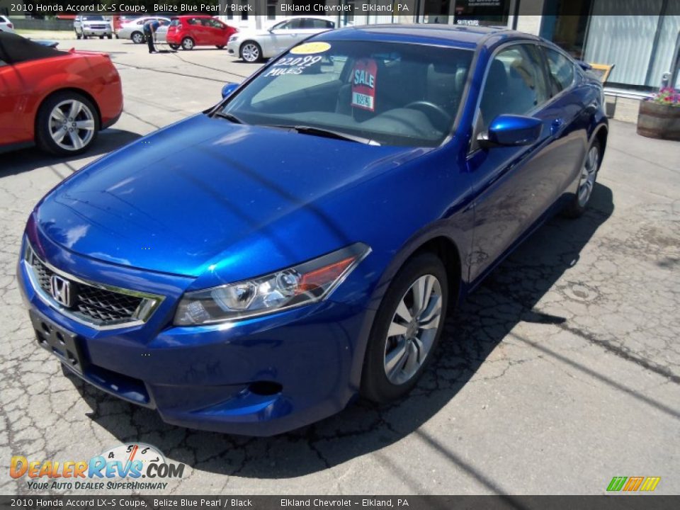 2010 Honda Accord LX-S Coupe Belize Blue Pearl / Black Photo #5