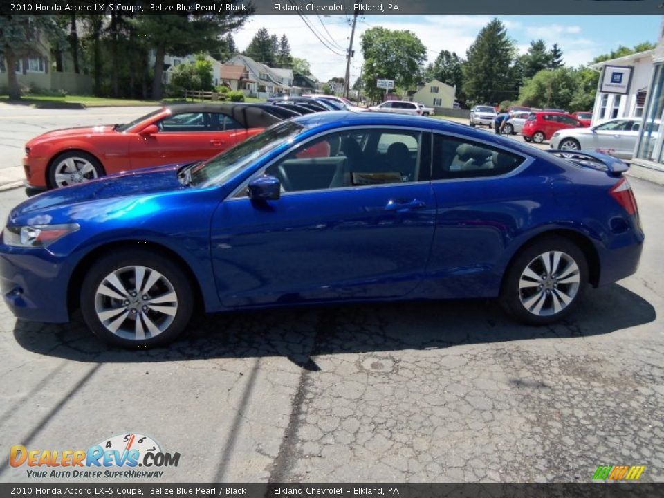 2010 Honda Accord LX-S Coupe Belize Blue Pearl / Black Photo #6