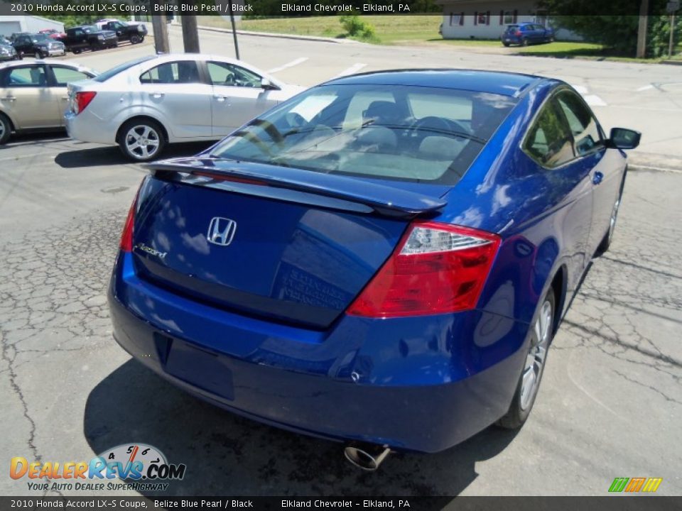 2010 Honda Accord LX-S Coupe Belize Blue Pearl / Black Photo #8