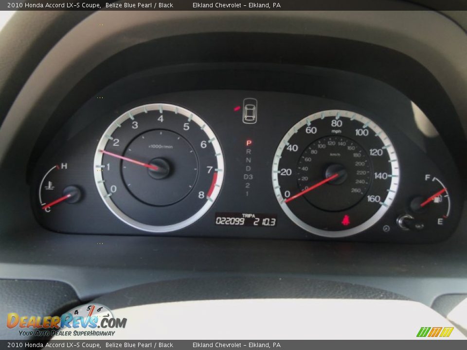 2010 Honda Accord LX-S Coupe Belize Blue Pearl / Black Photo #12