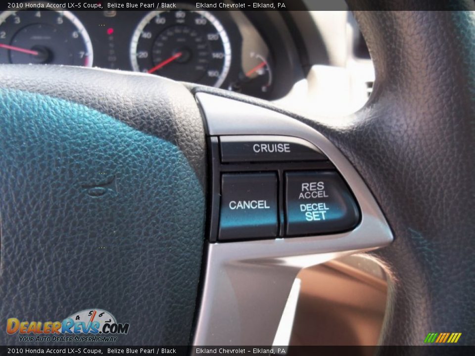 2010 Honda Accord LX-S Coupe Belize Blue Pearl / Black Photo #14