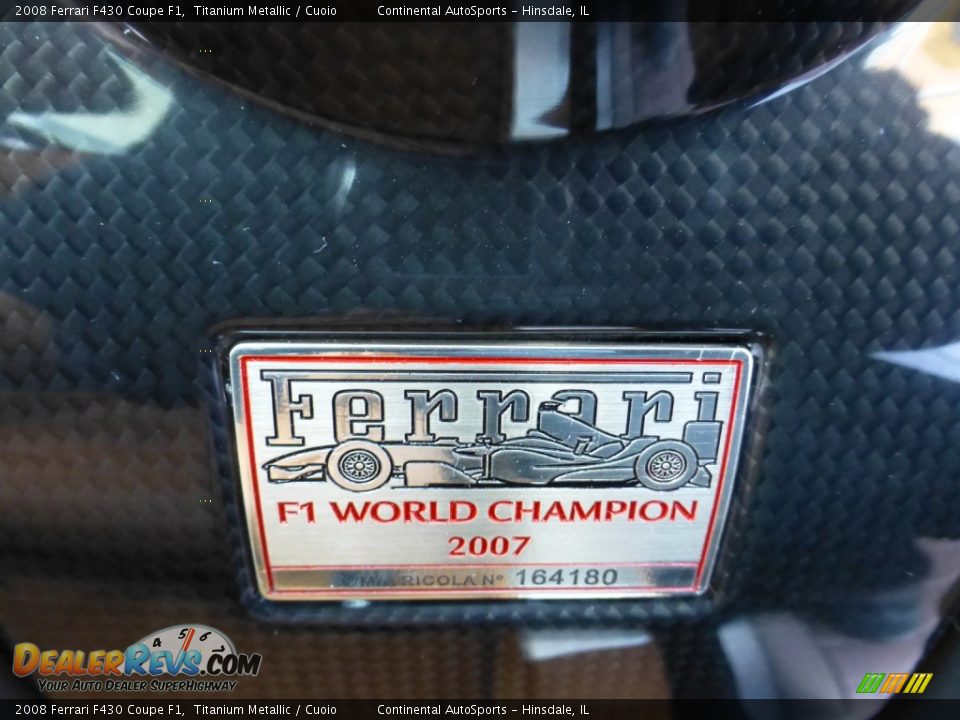 2008 Ferrari F430 Coupe F1 Titanium Metallic / Cuoio Photo #35