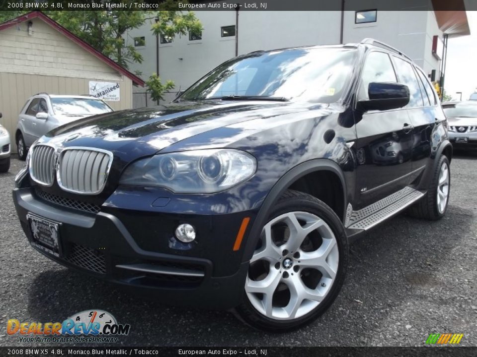 2008 BMW X5 4.8i Monaco Blue Metallic / Tobacco Photo #1