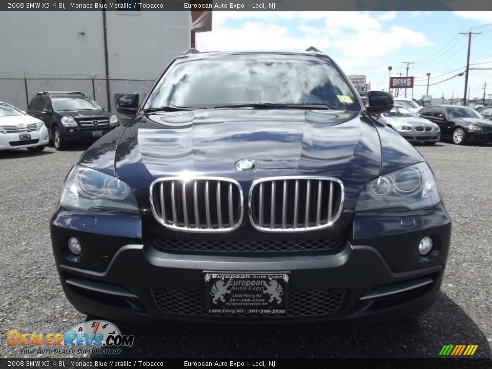 2008 BMW X5 4.8i Monaco Blue Metallic / Tobacco Photo #3