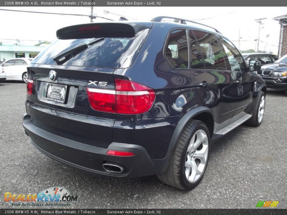 2008 BMW X5 4.8i Monaco Blue Metallic / Tobacco Photo #4