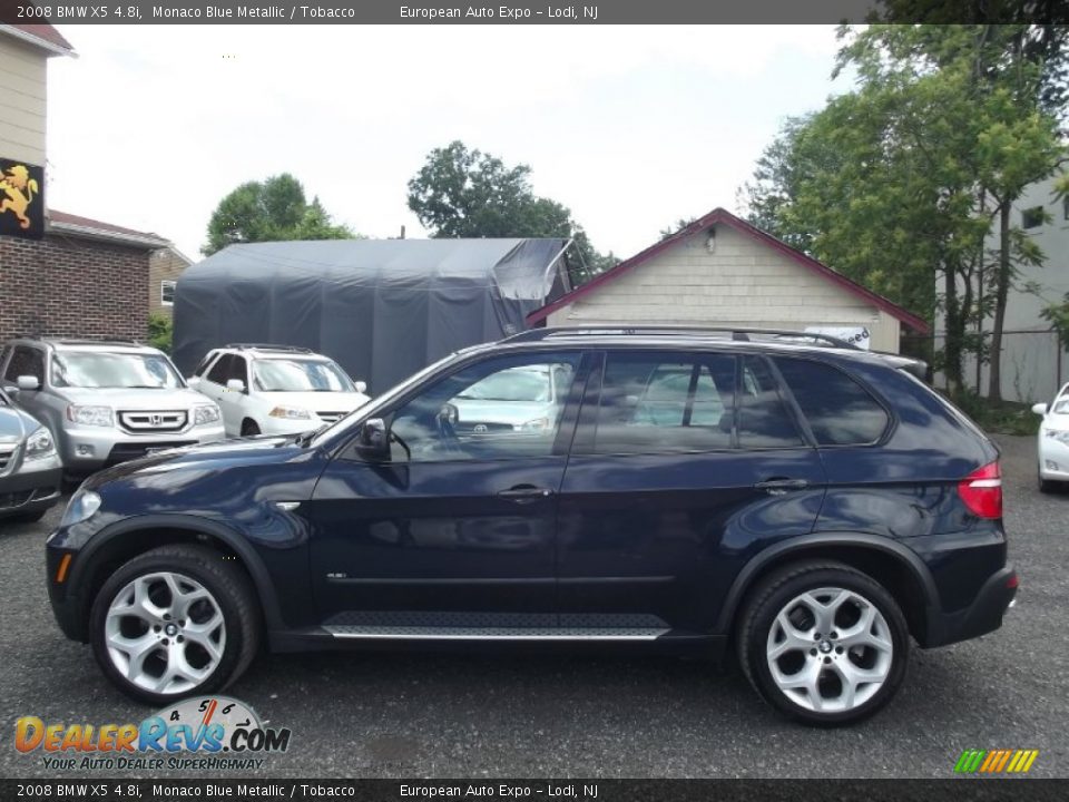 2008 BMW X5 4.8i Monaco Blue Metallic / Tobacco Photo #7
