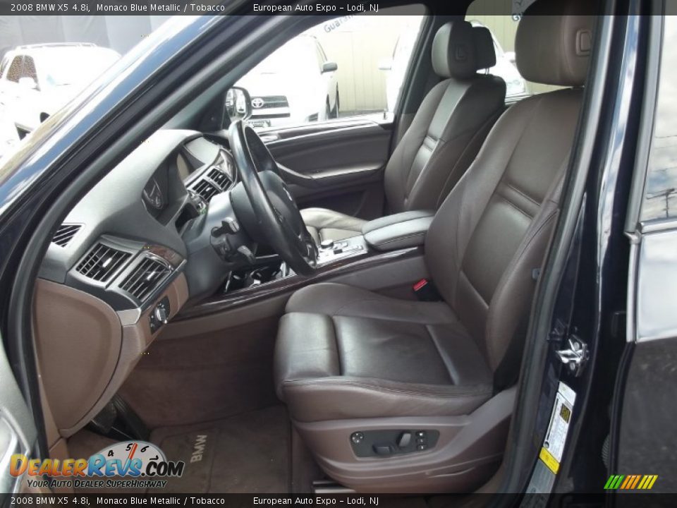 2008 BMW X5 4.8i Monaco Blue Metallic / Tobacco Photo #10