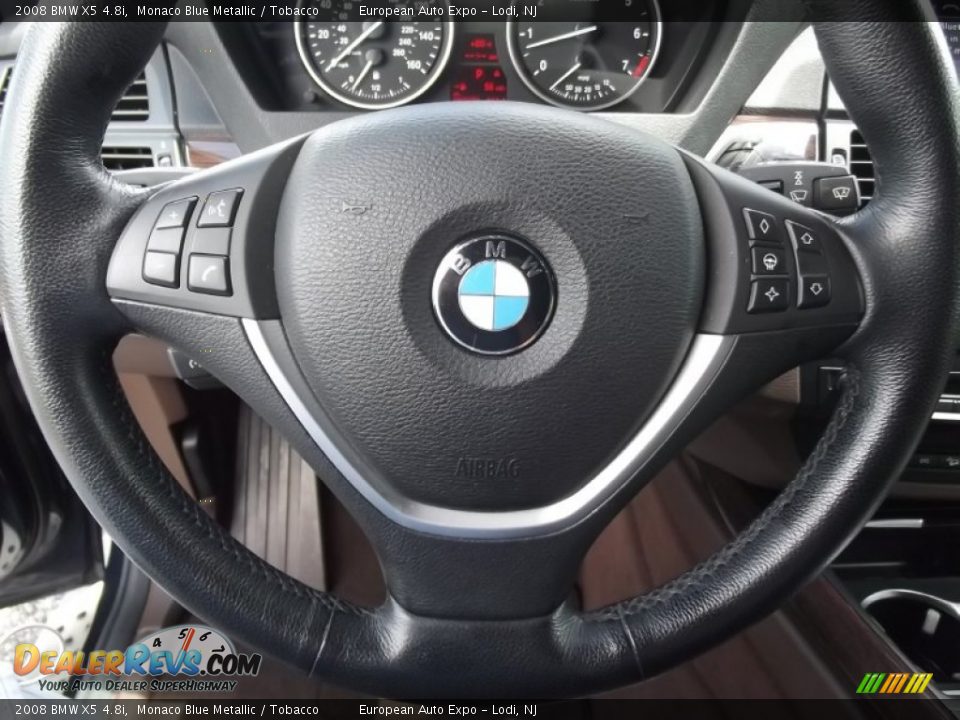 2008 BMW X5 4.8i Monaco Blue Metallic / Tobacco Photo #12