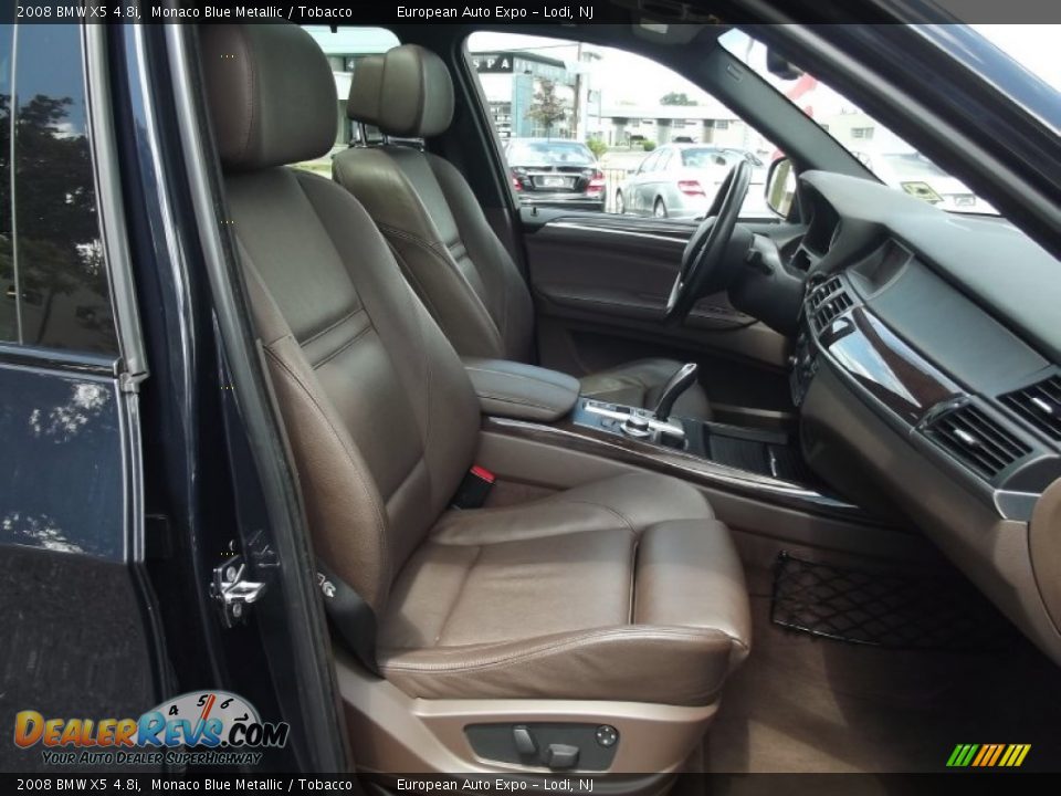 2008 BMW X5 4.8i Monaco Blue Metallic / Tobacco Photo #24