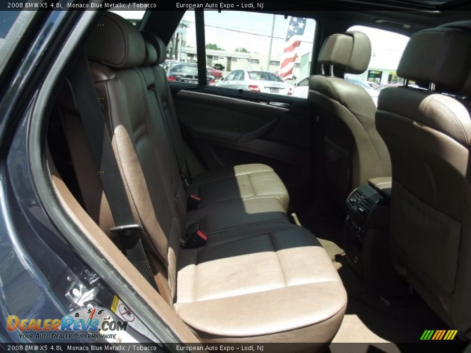 2008 BMW X5 4.8i Monaco Blue Metallic / Tobacco Photo #29