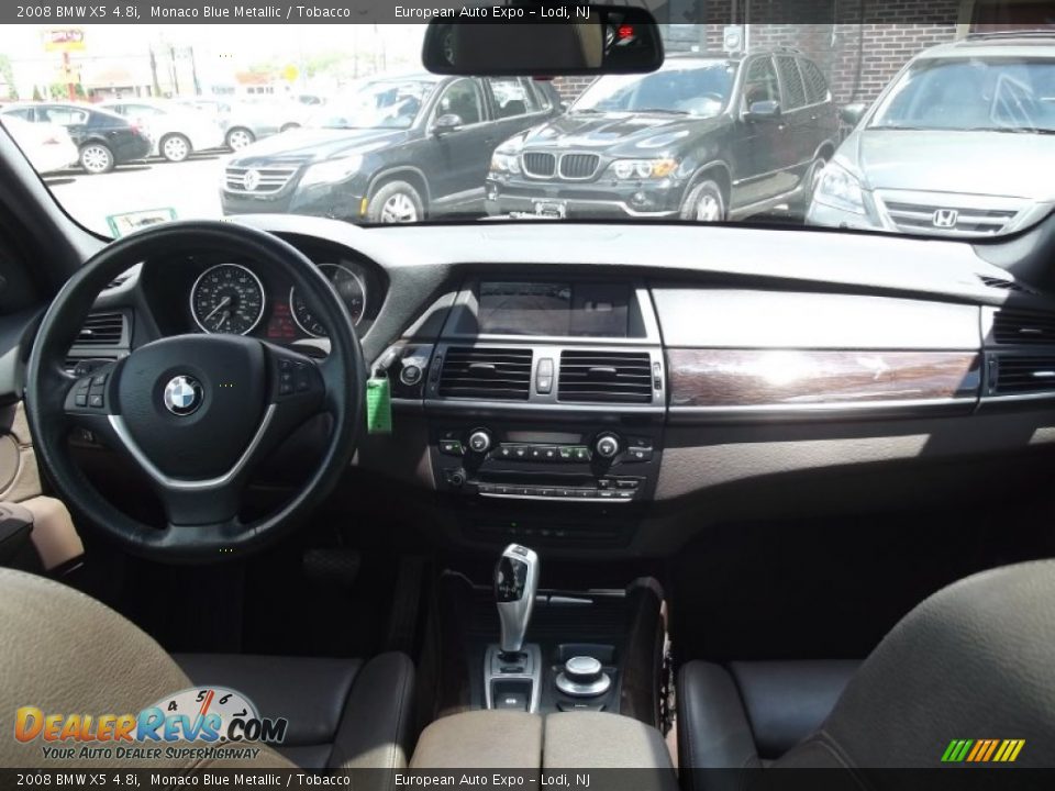 2008 BMW X5 4.8i Monaco Blue Metallic / Tobacco Photo #34