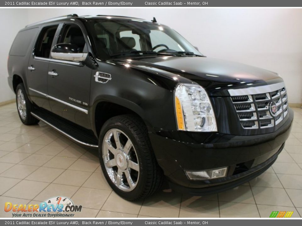 2011 Cadillac Escalade ESV Luxury AWD Black Raven / Ebony/Ebony Photo #1