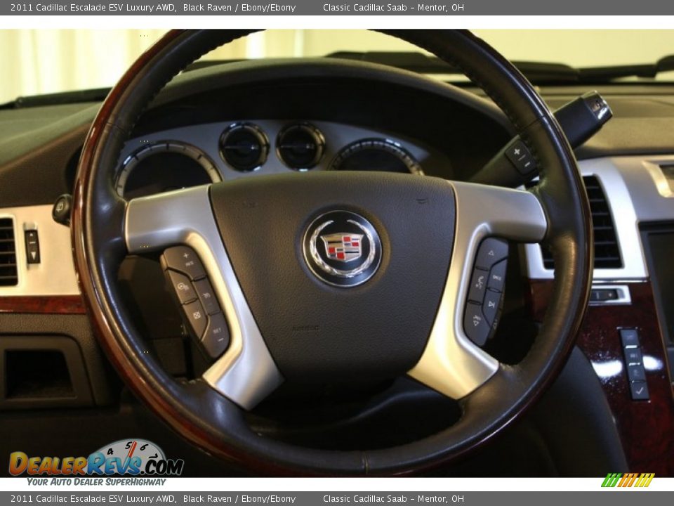 2011 Cadillac Escalade ESV Luxury AWD Black Raven / Ebony/Ebony Photo #7