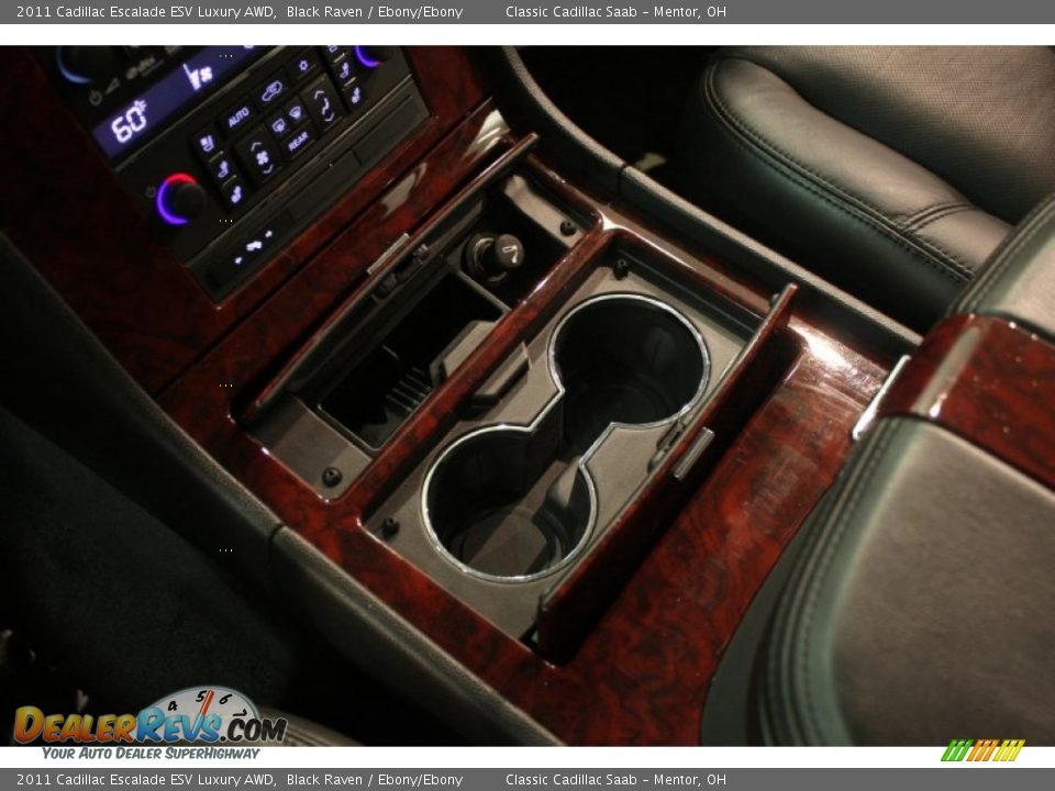 2011 Cadillac Escalade ESV Luxury AWD Black Raven / Ebony/Ebony Photo #14