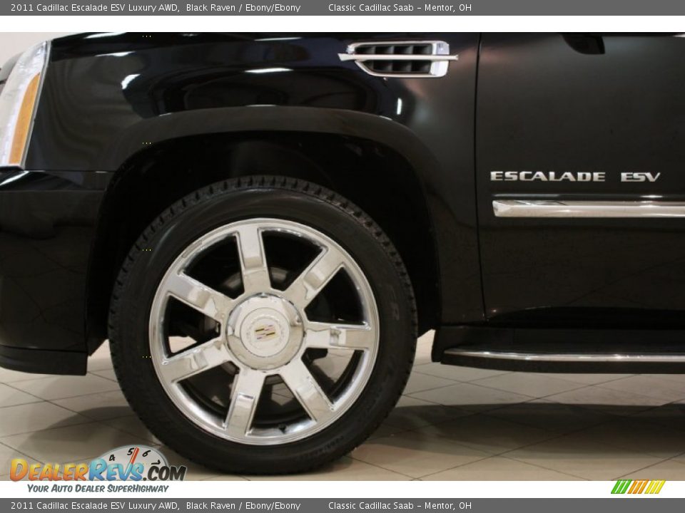 2011 Cadillac Escalade ESV Luxury AWD Black Raven / Ebony/Ebony Photo #24