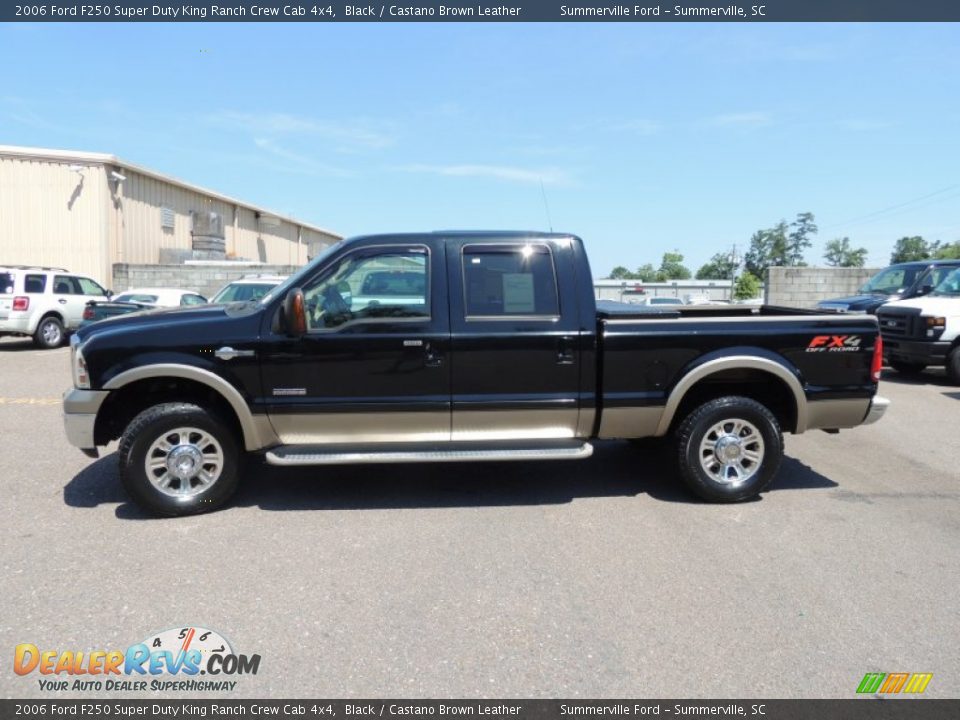 2006 Ford F250 Super Duty King Ranch Crew Cab 4x4 Black / Castano Brown Leather Photo #2