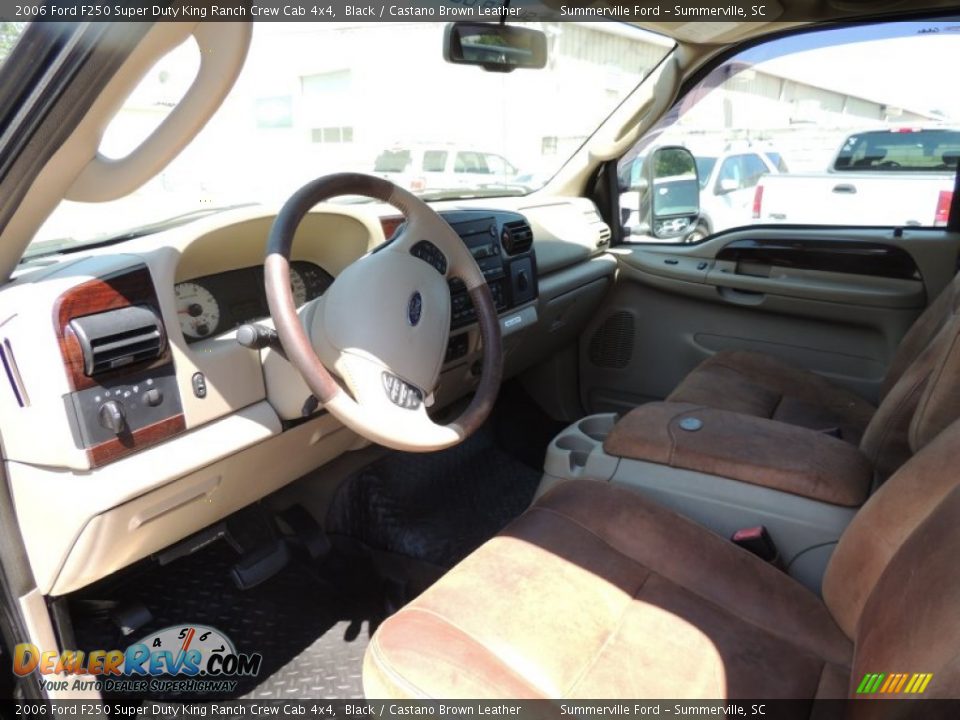 2006 Ford F250 Super Duty King Ranch Crew Cab 4x4 Black / Castano Brown Leather Photo #3