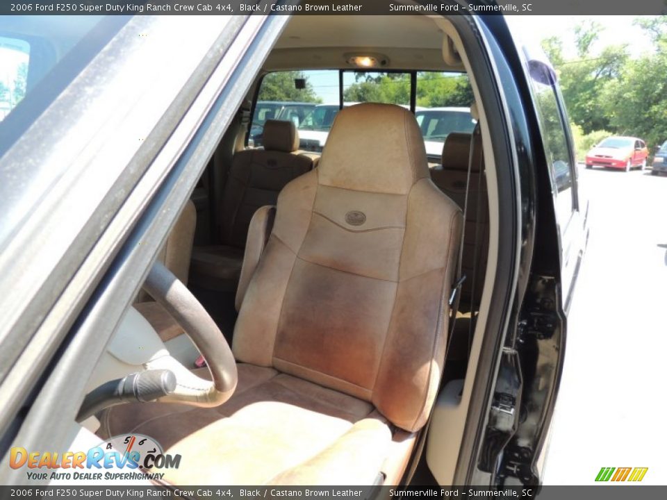 2006 Ford F250 Super Duty King Ranch Crew Cab 4x4 Black / Castano Brown Leather Photo #4