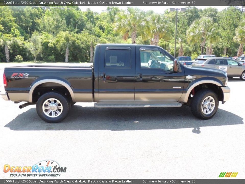 2006 Ford F250 Super Duty King Ranch Crew Cab 4x4 Black / Castano Brown Leather Photo #8