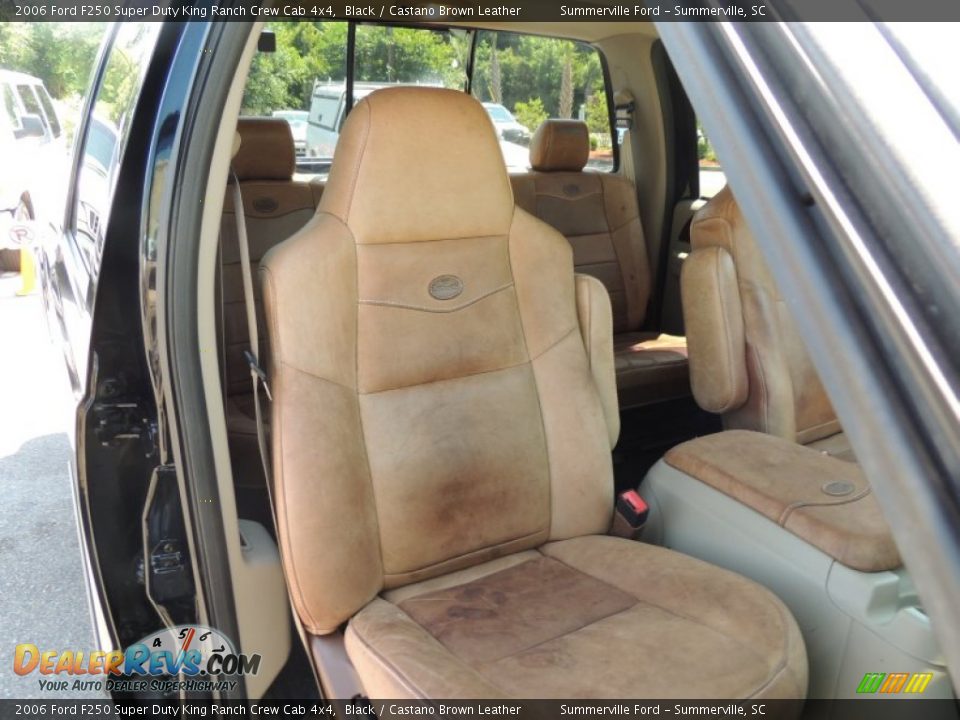 2006 Ford F250 Super Duty King Ranch Crew Cab 4x4 Black / Castano Brown Leather Photo #9