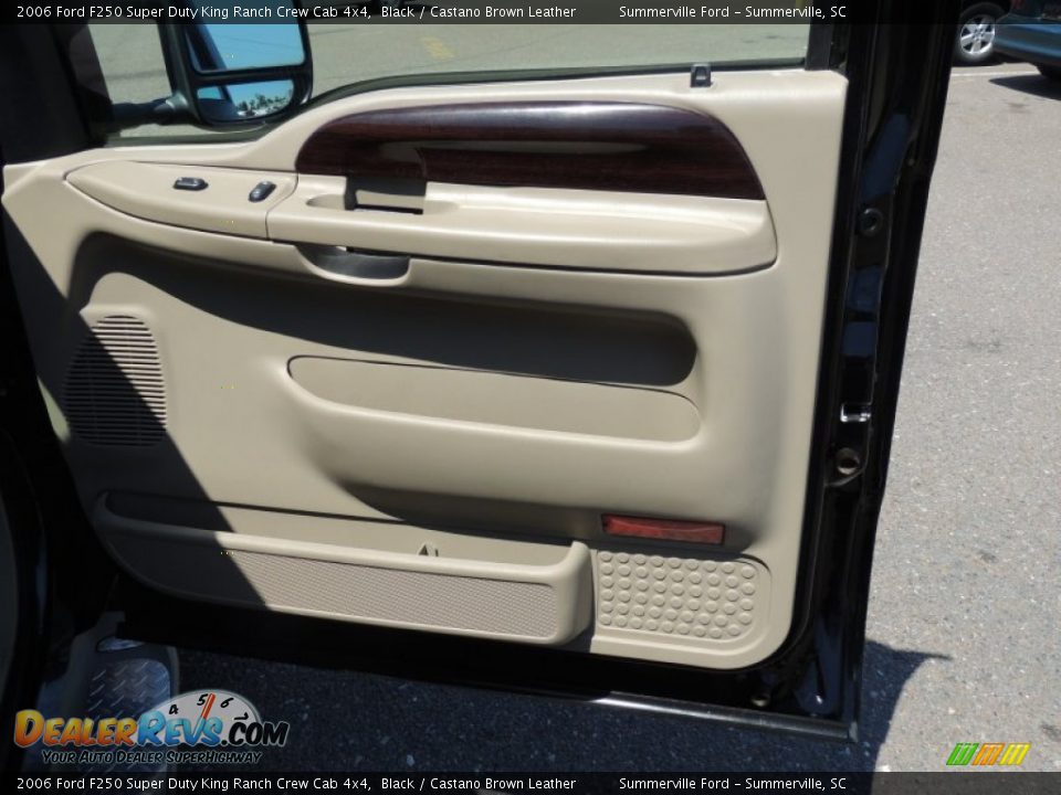 2006 Ford F250 Super Duty King Ranch Crew Cab 4x4 Black / Castano Brown Leather Photo #10