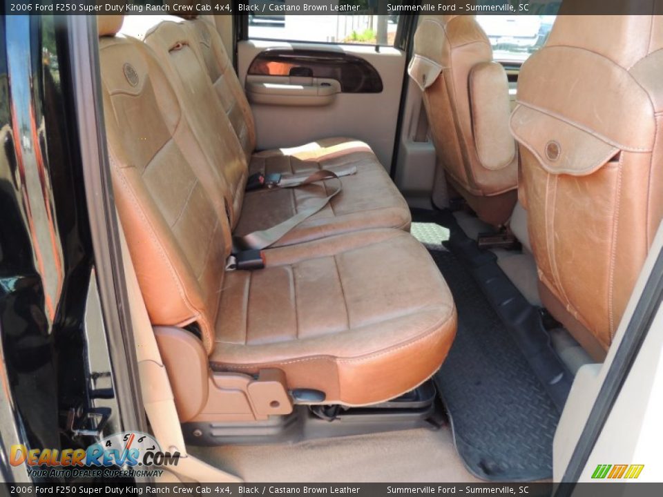 2006 Ford F250 Super Duty King Ranch Crew Cab 4x4 Black / Castano Brown Leather Photo #11