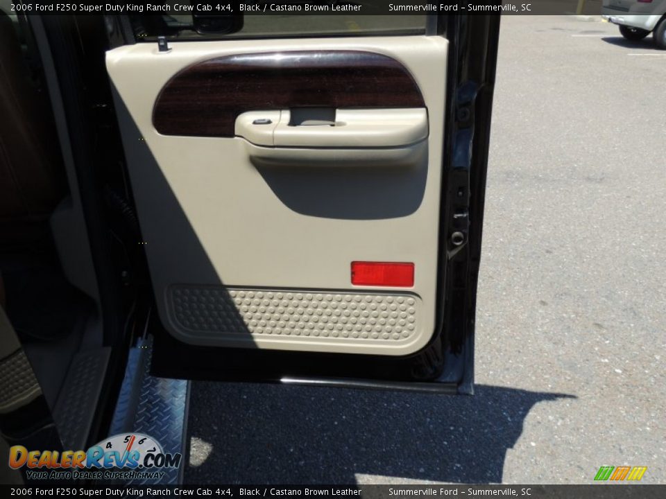 2006 Ford F250 Super Duty King Ranch Crew Cab 4x4 Black / Castano Brown Leather Photo #12