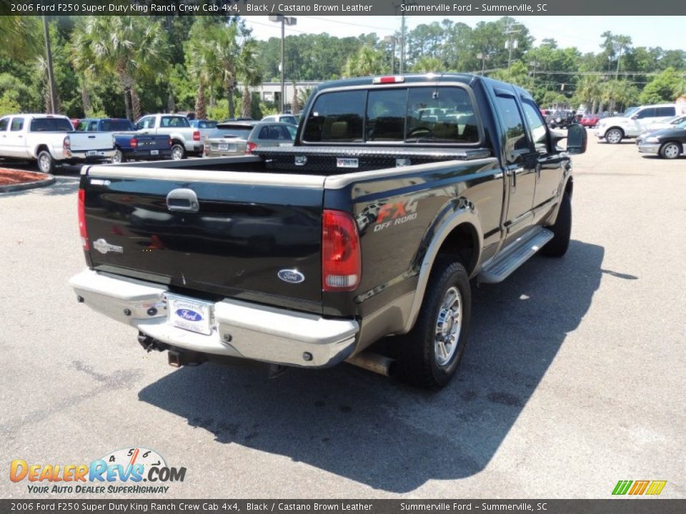 2006 Ford F250 Super Duty King Ranch Crew Cab 4x4 Black / Castano Brown Leather Photo #13