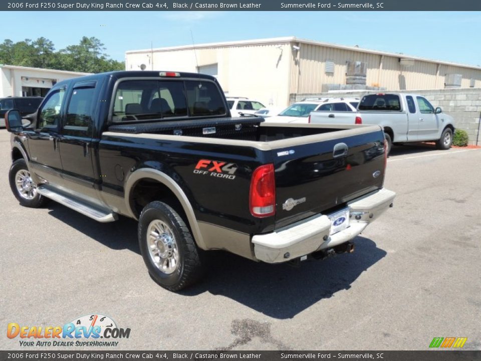 2006 Ford F250 Super Duty King Ranch Crew Cab 4x4 Black / Castano Brown Leather Photo #16