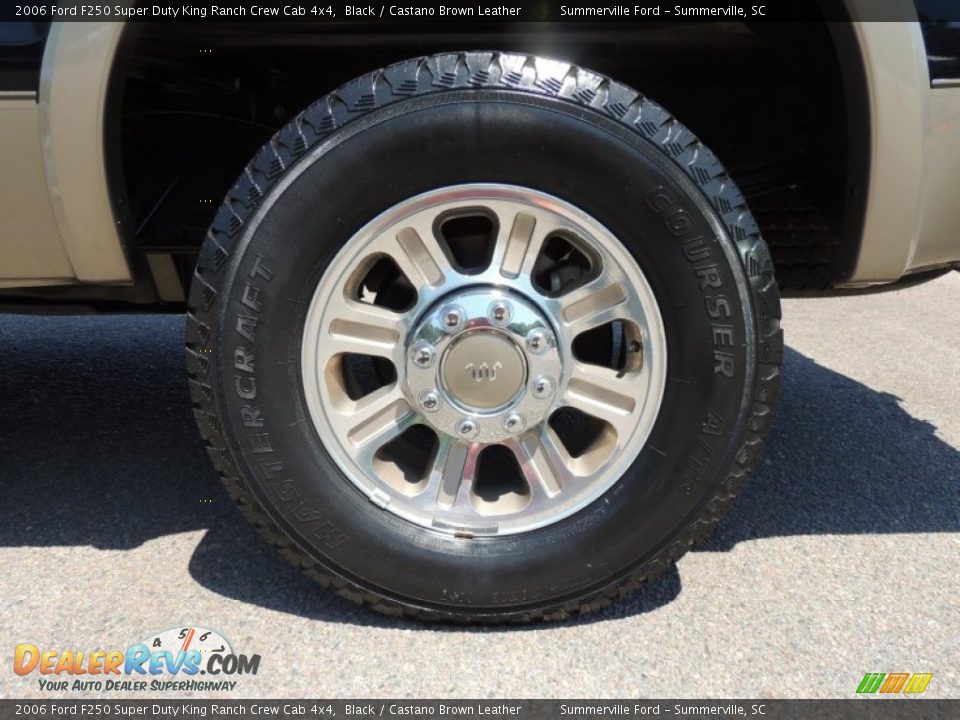 2006 Ford F250 Super Duty King Ranch Crew Cab 4x4 Black / Castano Brown Leather Photo #17