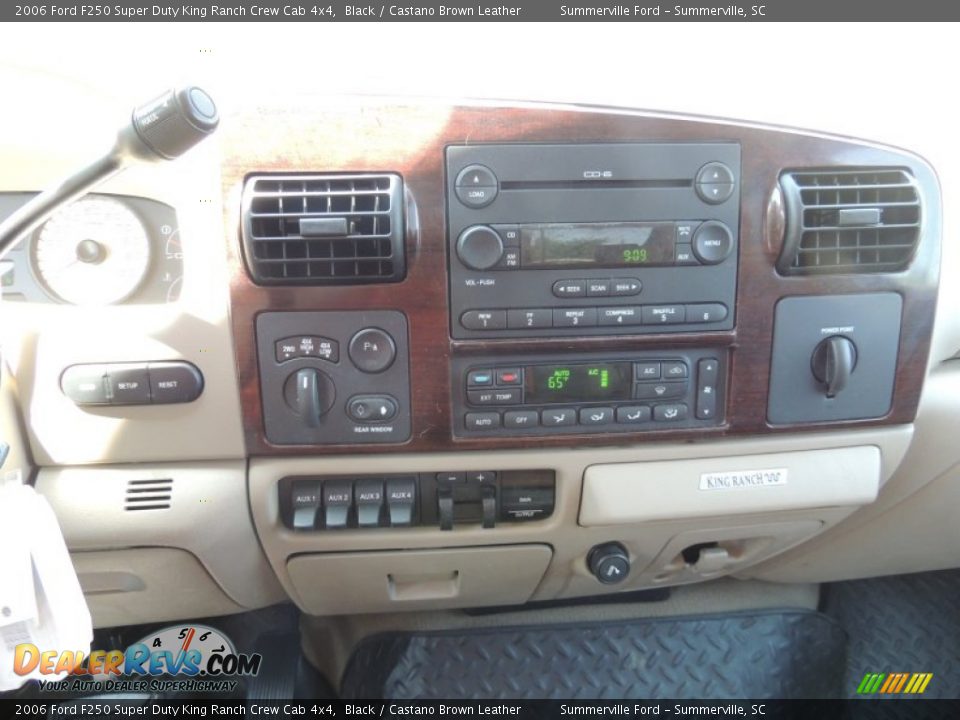 2006 Ford F250 Super Duty King Ranch Crew Cab 4x4 Black / Castano Brown Leather Photo #20