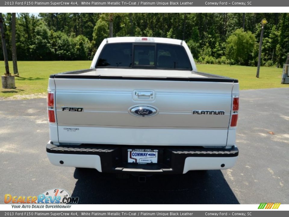 2013 Ford F150 Platinum SuperCrew 4x4 White Platinum Metallic Tri-Coat / Platinum Unique Black Leather Photo #6
