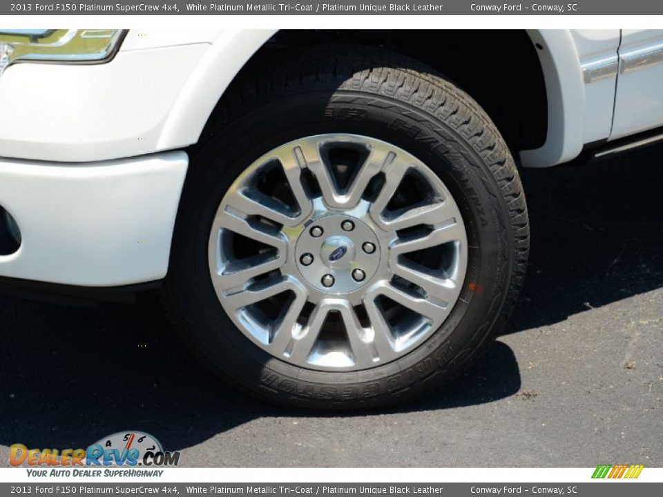 2013 Ford F150 Platinum SuperCrew 4x4 White Platinum Metallic Tri-Coat / Platinum Unique Black Leather Photo #9