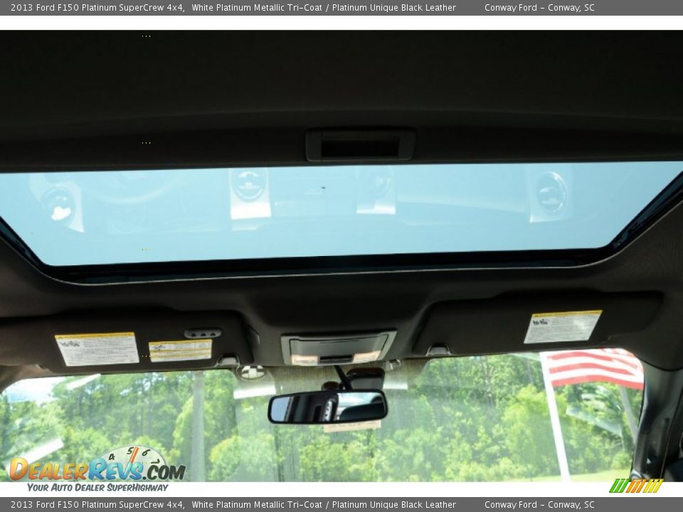2013 Ford F150 Platinum SuperCrew 4x4 White Platinum Metallic Tri-Coat / Platinum Unique Black Leather Photo #14