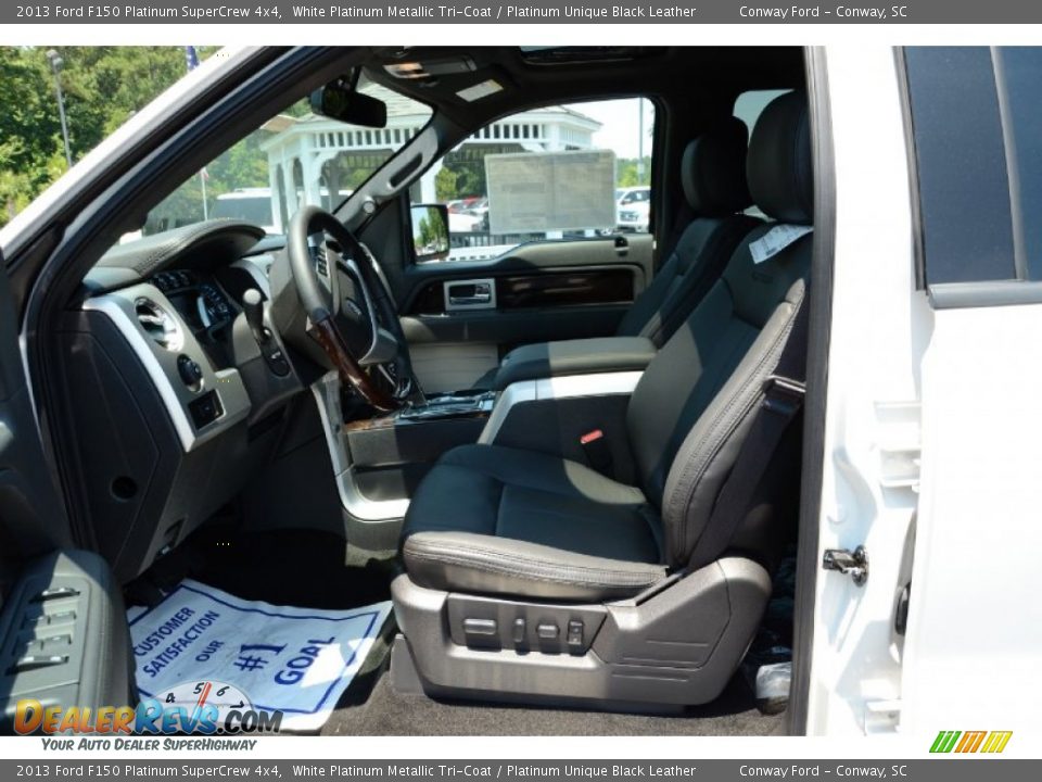 2013 Ford F150 Platinum SuperCrew 4x4 White Platinum Metallic Tri-Coat / Platinum Unique Black Leather Photo #18