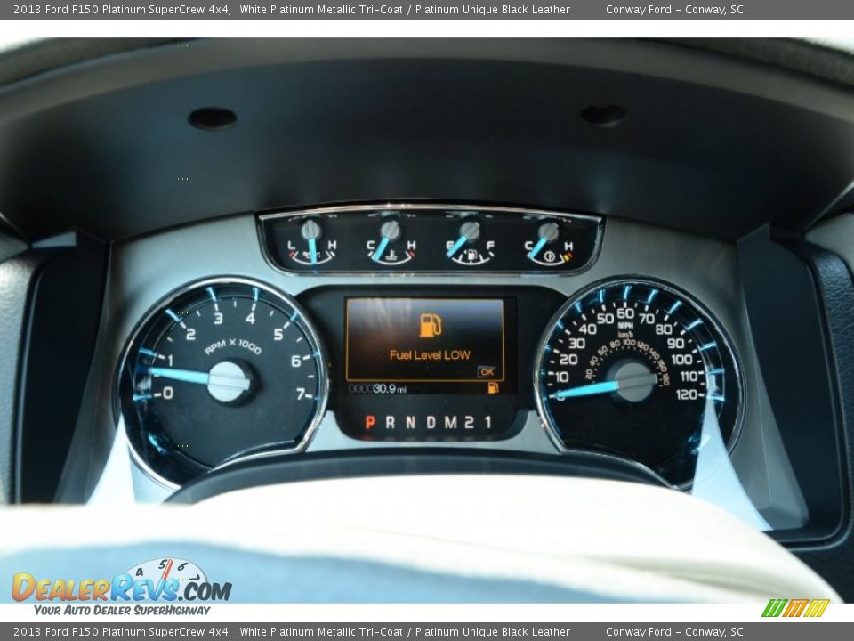 2013 Ford F150 Platinum SuperCrew 4x4 White Platinum Metallic Tri-Coat / Platinum Unique Black Leather Photo #19