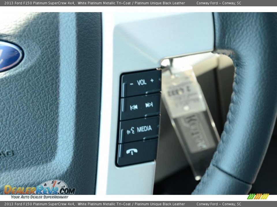 2013 Ford F150 Platinum SuperCrew 4x4 White Platinum Metallic Tri-Coat / Platinum Unique Black Leather Photo #21