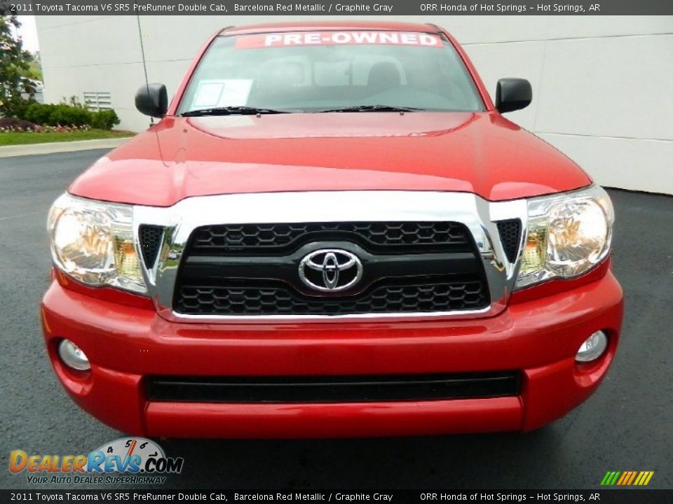 2011 Toyota Tacoma V6 SR5 PreRunner Double Cab Barcelona Red Metallic / Graphite Gray Photo #2