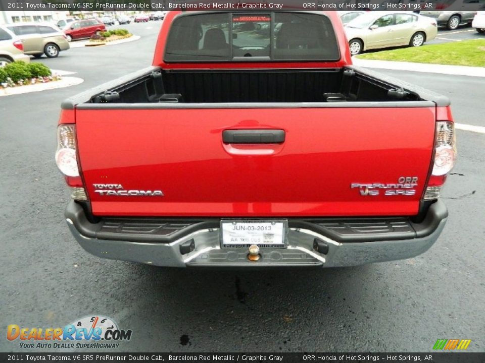 2011 Toyota Tacoma V6 SR5 PreRunner Double Cab Barcelona Red Metallic / Graphite Gray Photo #5