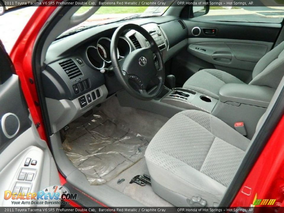 2011 Toyota Tacoma V6 SR5 PreRunner Double Cab Barcelona Red Metallic / Graphite Gray Photo #8