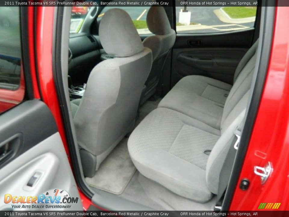 2011 Toyota Tacoma V6 SR5 PreRunner Double Cab Barcelona Red Metallic / Graphite Gray Photo #9