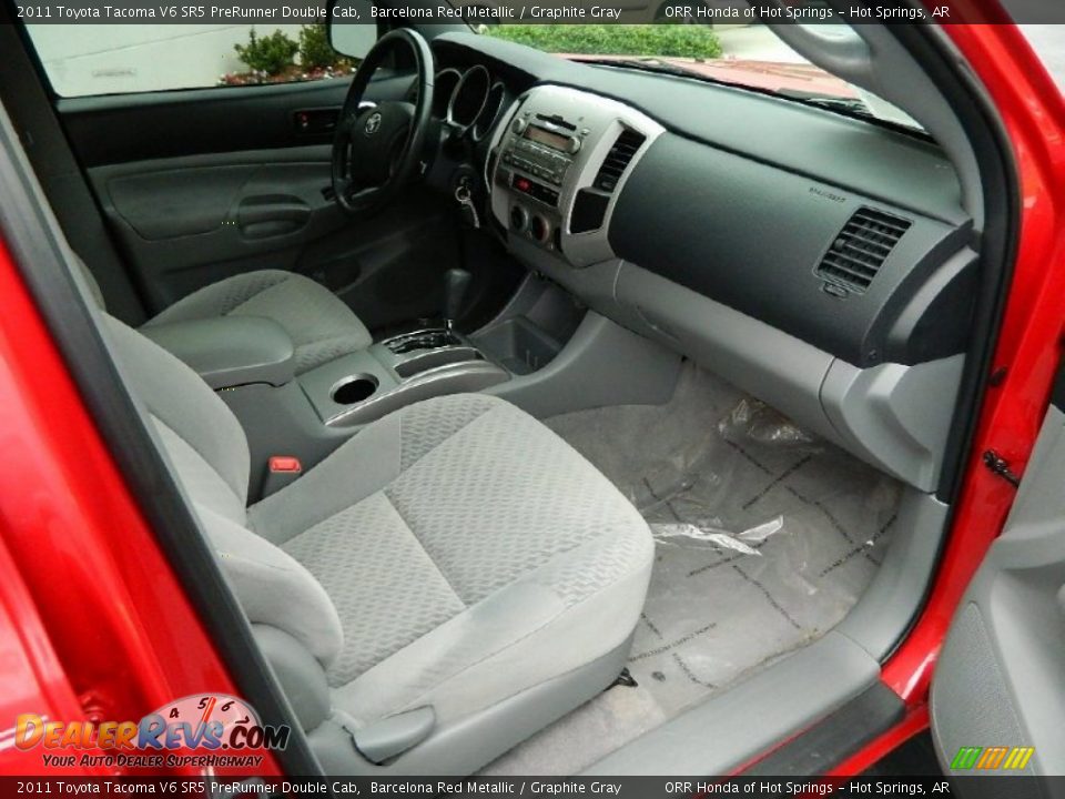 2011 Toyota Tacoma V6 SR5 PreRunner Double Cab Barcelona Red Metallic / Graphite Gray Photo #11