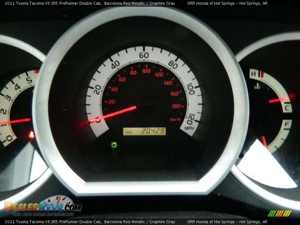 2011 Toyota Tacoma V6 SR5 PreRunner Double Cab Barcelona Red Metallic / Graphite Gray Photo #17